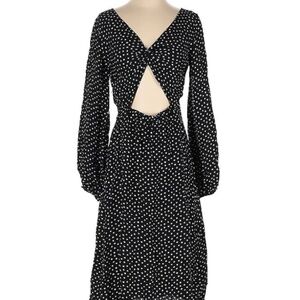 Anthropologie polka dot open back dress